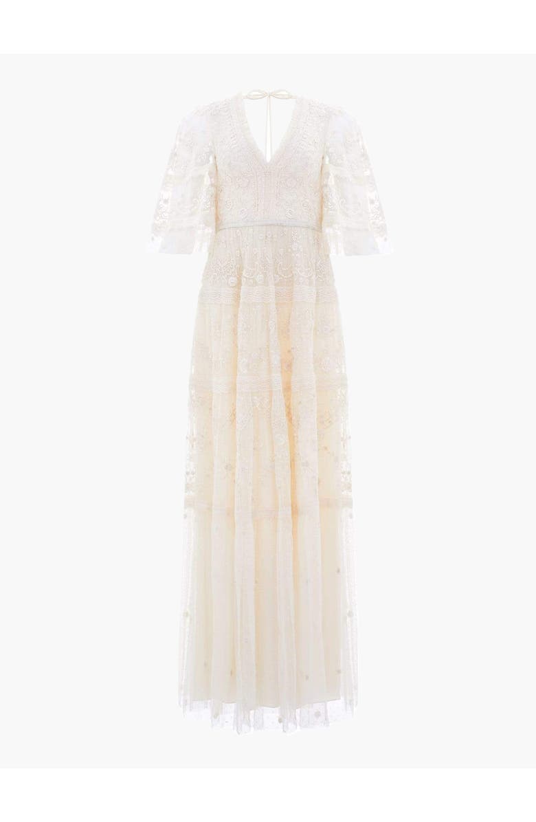 Needle & Thread Lottie Lace Gown, Alternate, color, Champagne