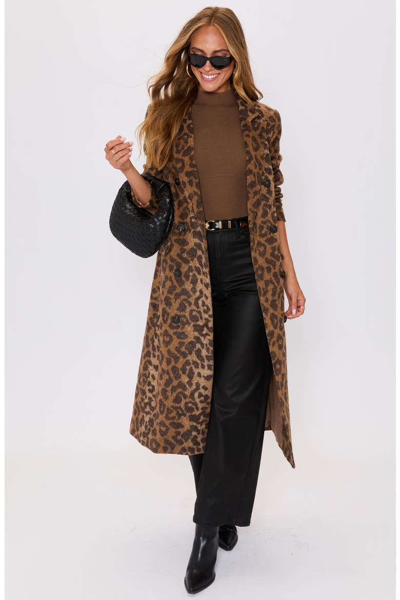 Amelia Leopard Print Coat, Alternate, color, LEOPARD