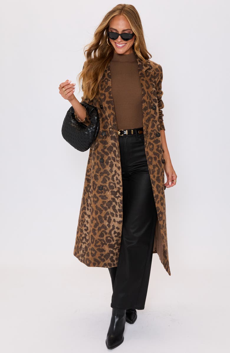 VICI Collection Amelia Leopard Print Coat, Alternate, color, Leopard