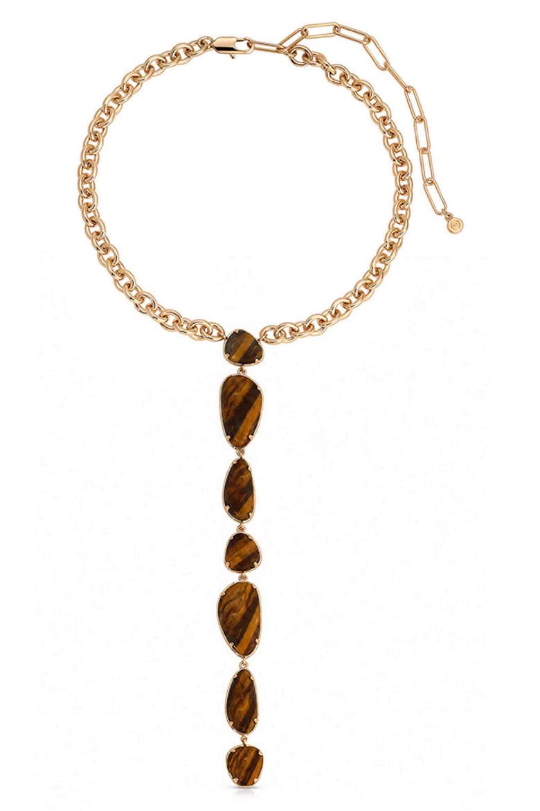 Majestic Tiger's Eye Y-Necklace, Main, color, TIGERS EYE