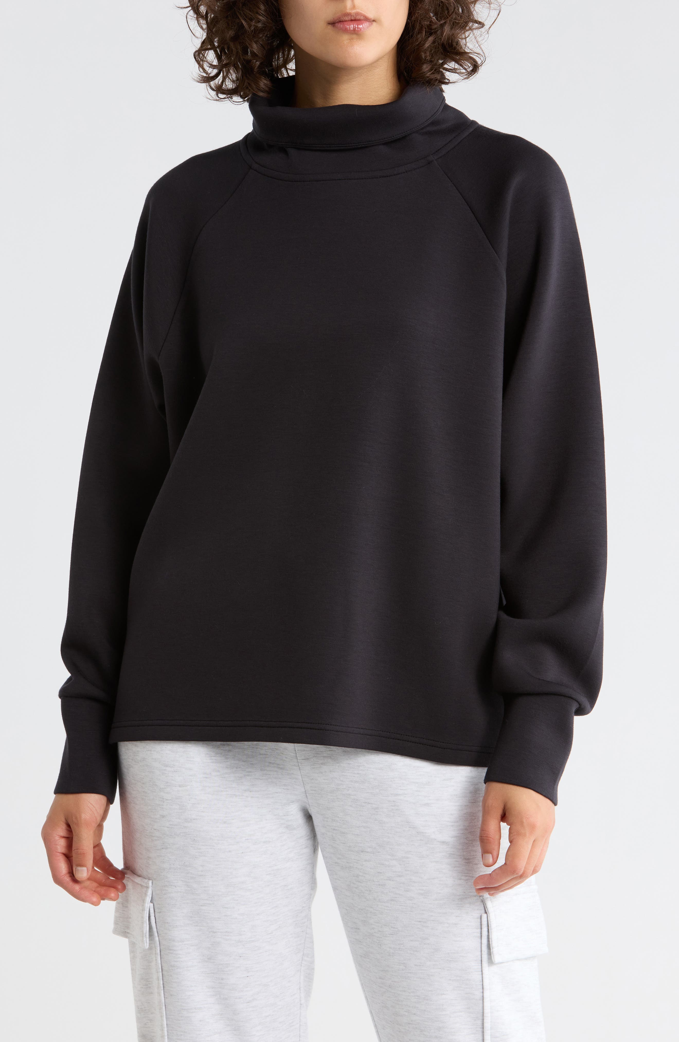 Z by Zella Whisper Knit Turtleneck Sweatshirt