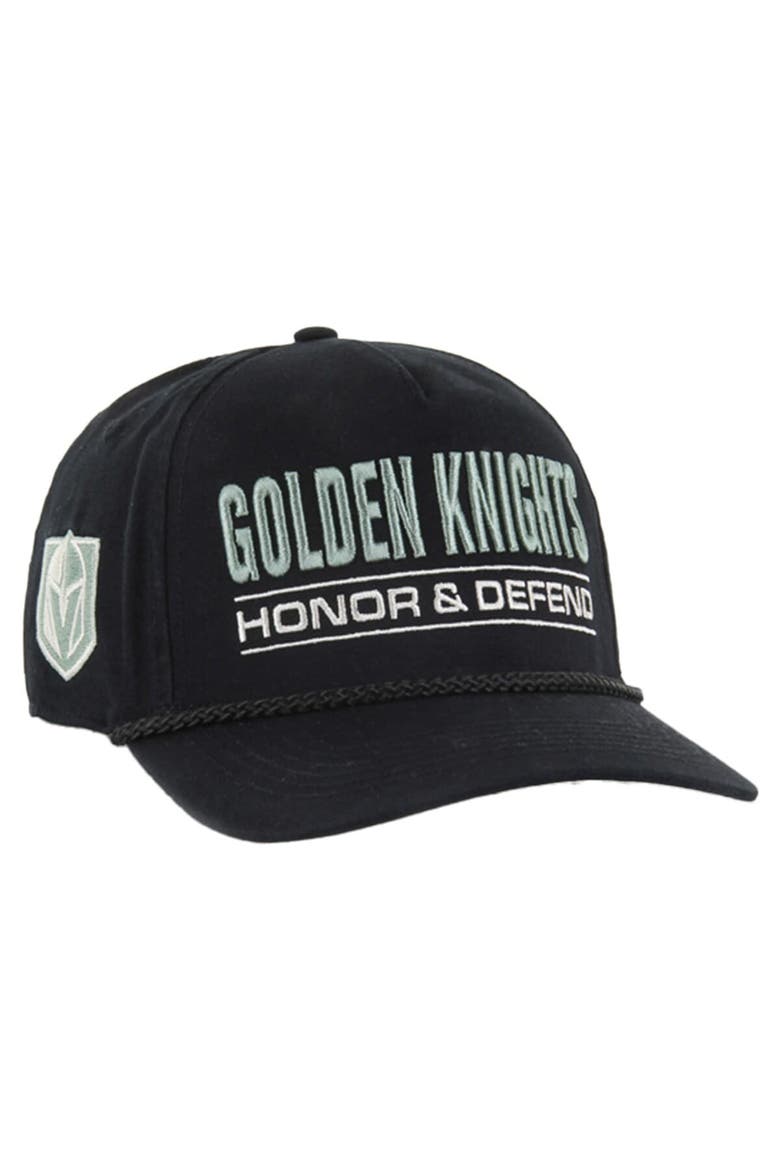 Men's '47 Black Vegas Golden Knights OHT Military Appreciation Homeland Honor and Defend Hitch Adjustable Hat, Main, color, Black