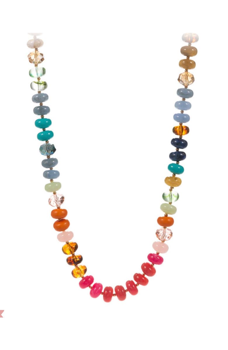 Erin McDermott Jewelry Painted Horizon Necklace, Main, color, Red