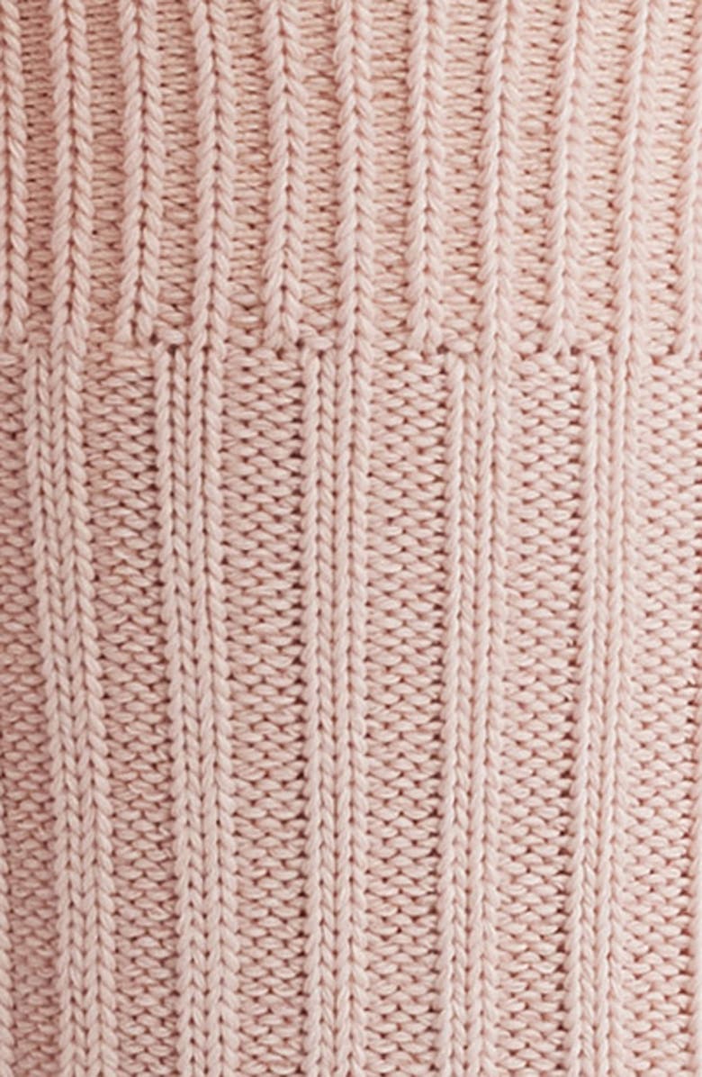 Casa Clara Rib Cotton Blend Crew Socks, Alternate, color, Blush