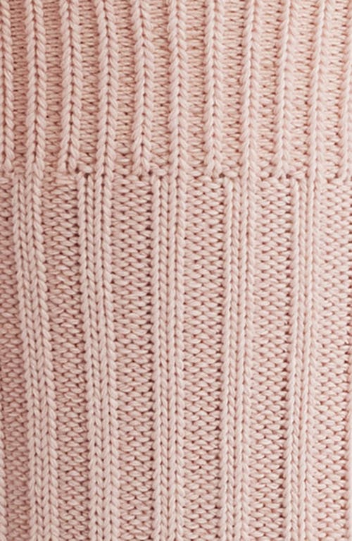Casa Clara Rib Cotton Blend Crew Socks In Blush