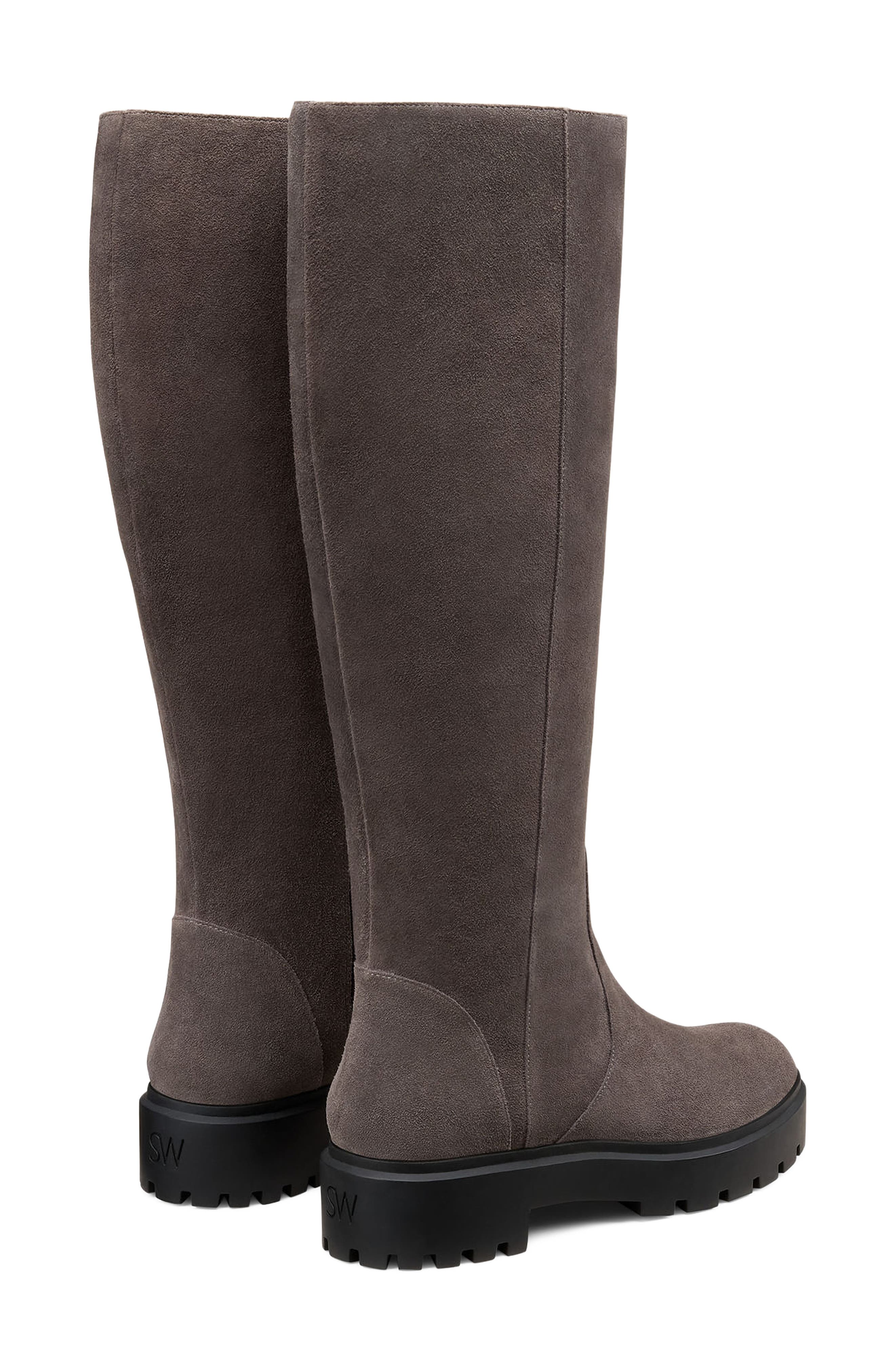 Myla Leather Knee High Boot, Alternate, color, GRAPHITE