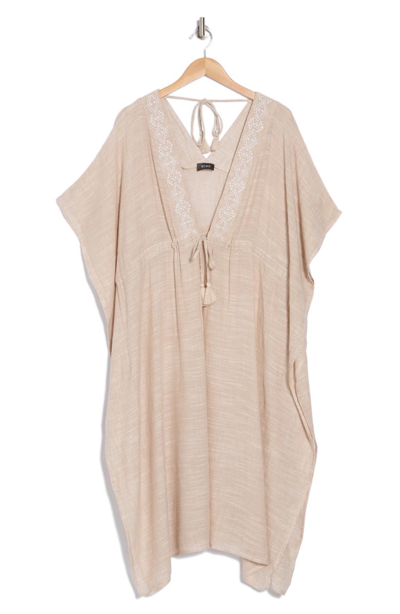 BCBG Tassel & Embroidered Duster, Alternate, color, Neutral