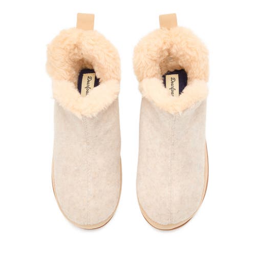 Dearfoams Felted And Plaid Boot Slipper In Brown