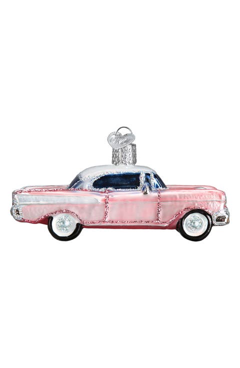 Classic Car Glass Ornament
