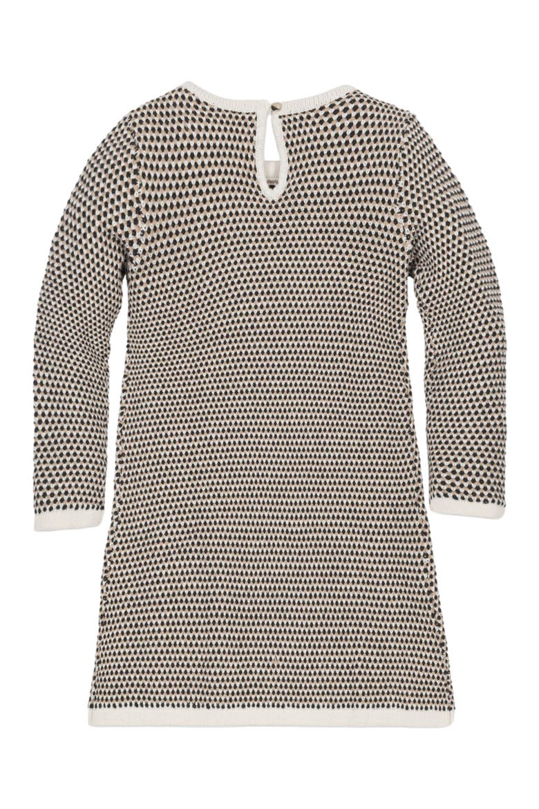 Baby Girls' Organic Tweed Bow Sweater Dress, Infant, Alternate, color, Black and Cream Tweed