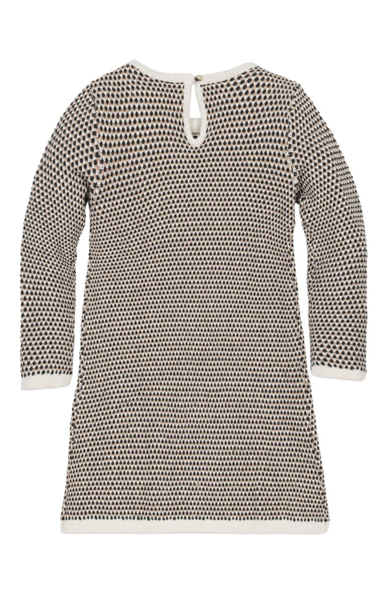 Hope & Henry Baby Girls' Organic Tweed Bow Sweater Dress, Infant, Alternate, color, 