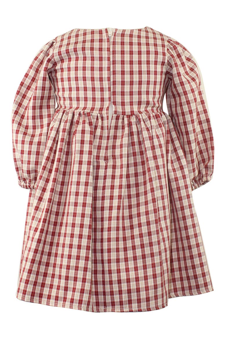 Kids' Long Sleeve Check Party Dress, Alternate, color, PINK