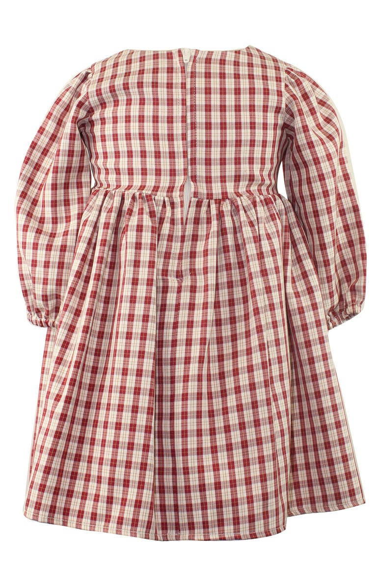 Popatu Kids' Long Sleeve Check Party Dress, Alternate, color, Pink