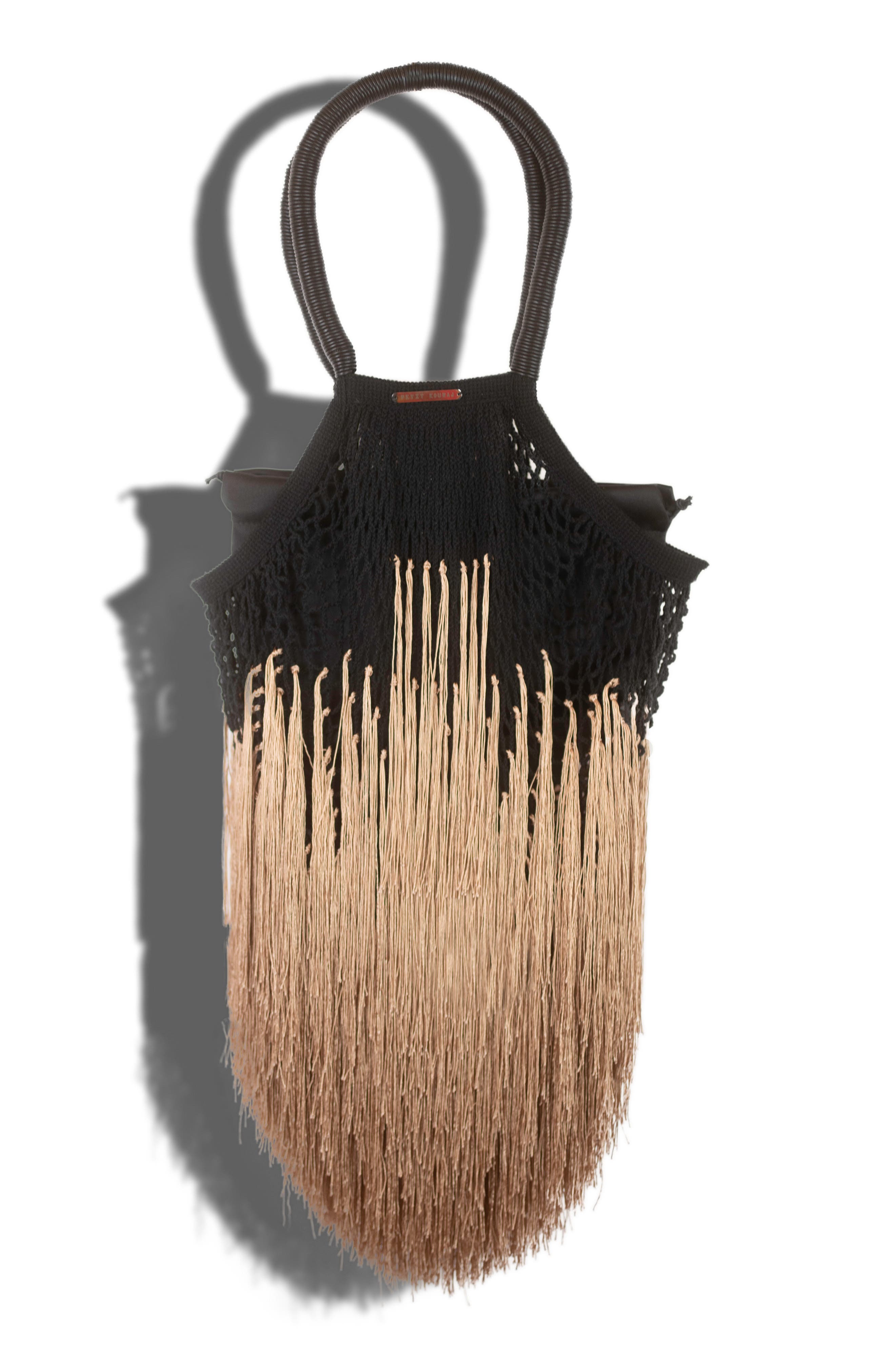 Petit Kouraj Large Fringe Top Handle Bag, Main, color, 