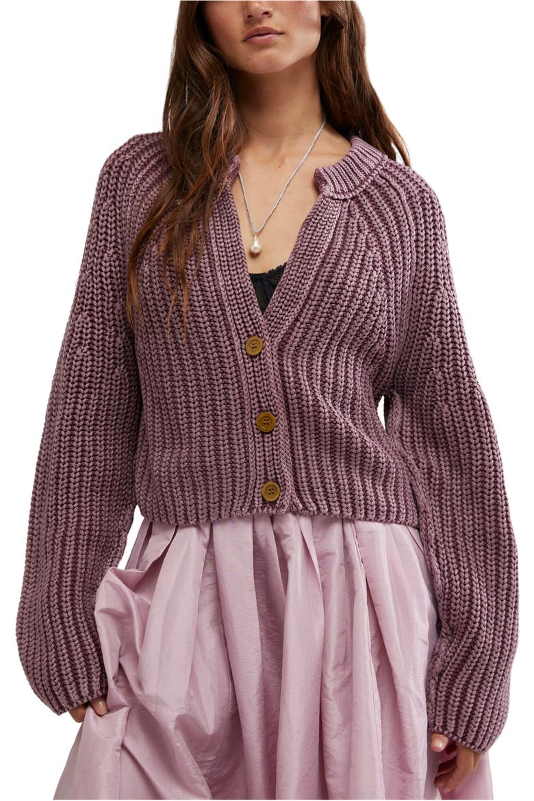 Sweet Nothing Cotton Cardigan, Main, color, MOONSCAPE