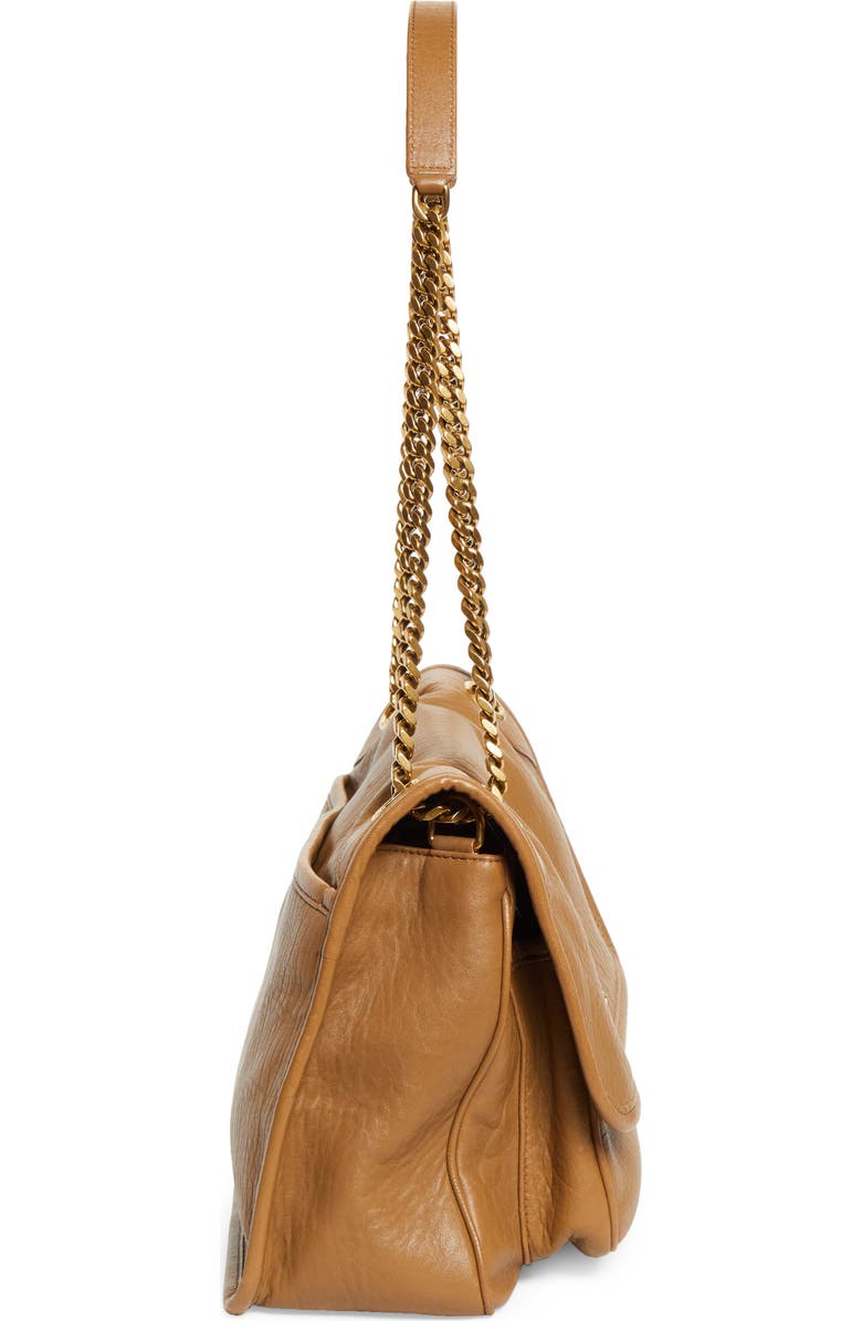 Saint Laurent Medium Niki Leather Shoulder Bag, Alternate, color, Dark Cork