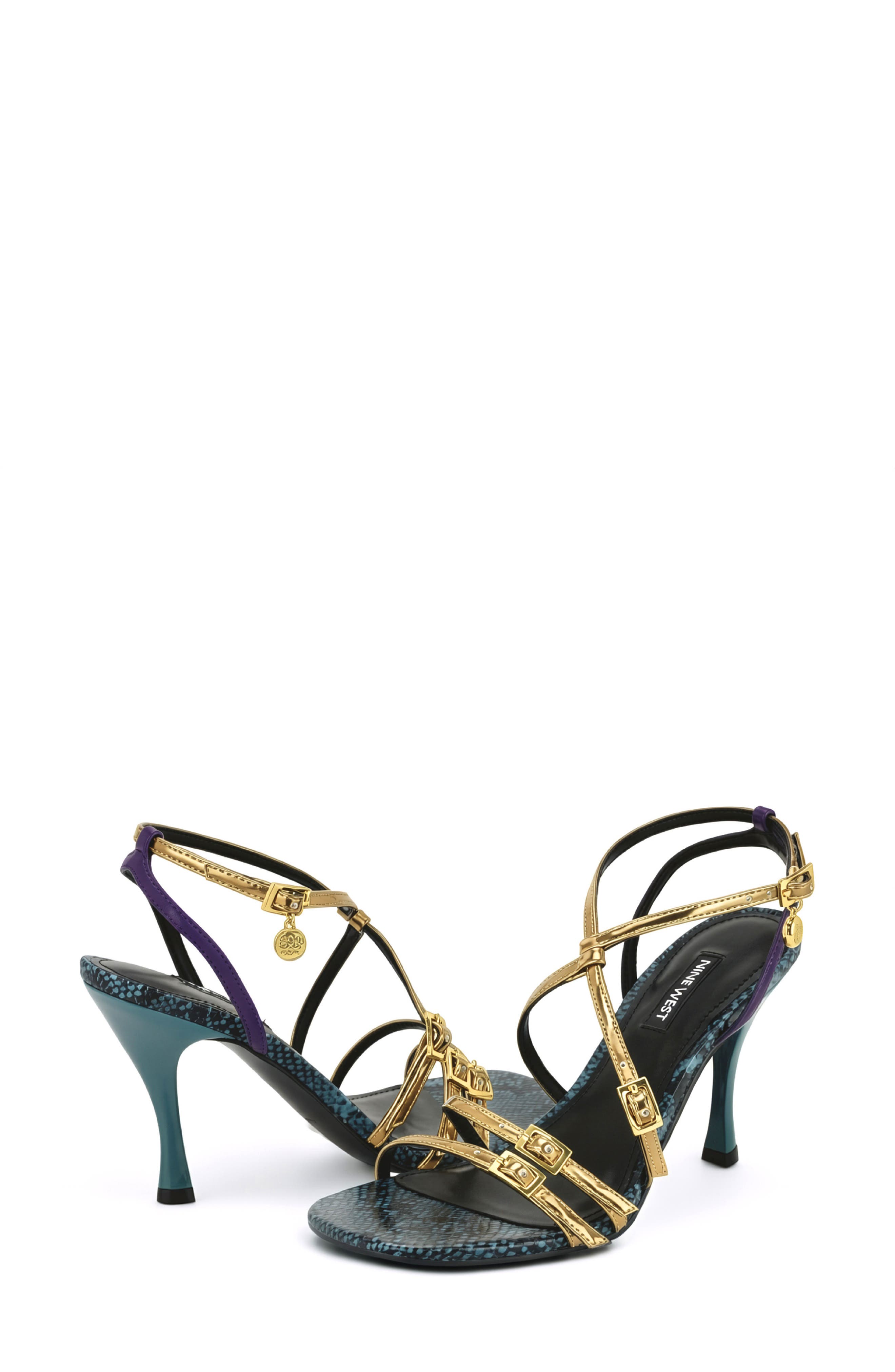 Lavva Buckle Ankle Strap Sandal, Alternate, color, GOLD