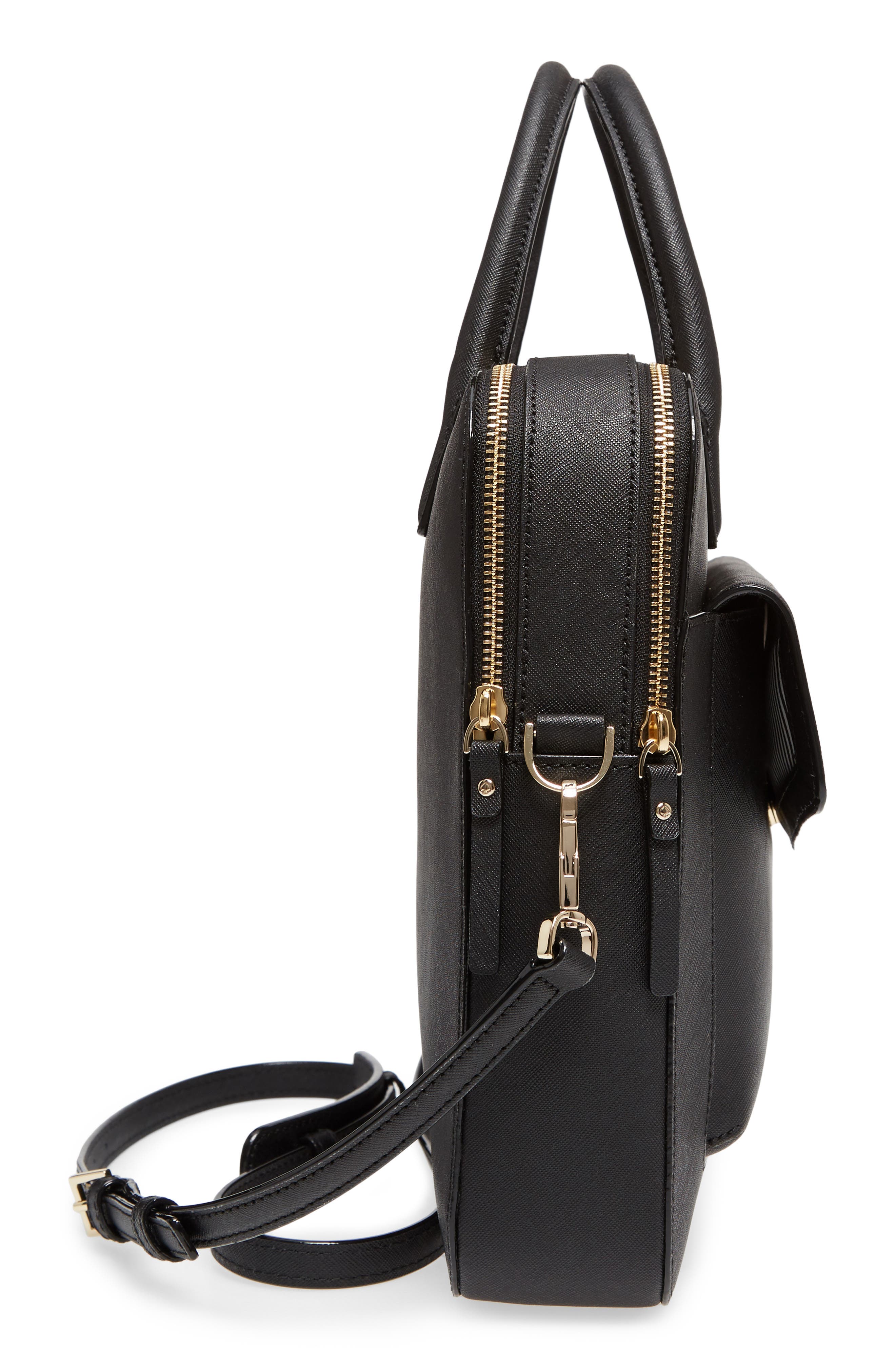 Kate Spade New York 13-inch leather laptop bag, Alternate, color, 