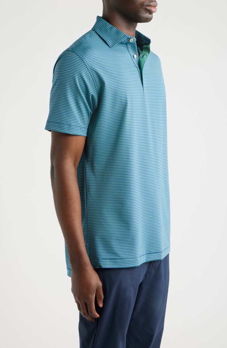 Peter Millar Hales Stripe Performance Jersey Polo, Alternate, color, Sport Navy