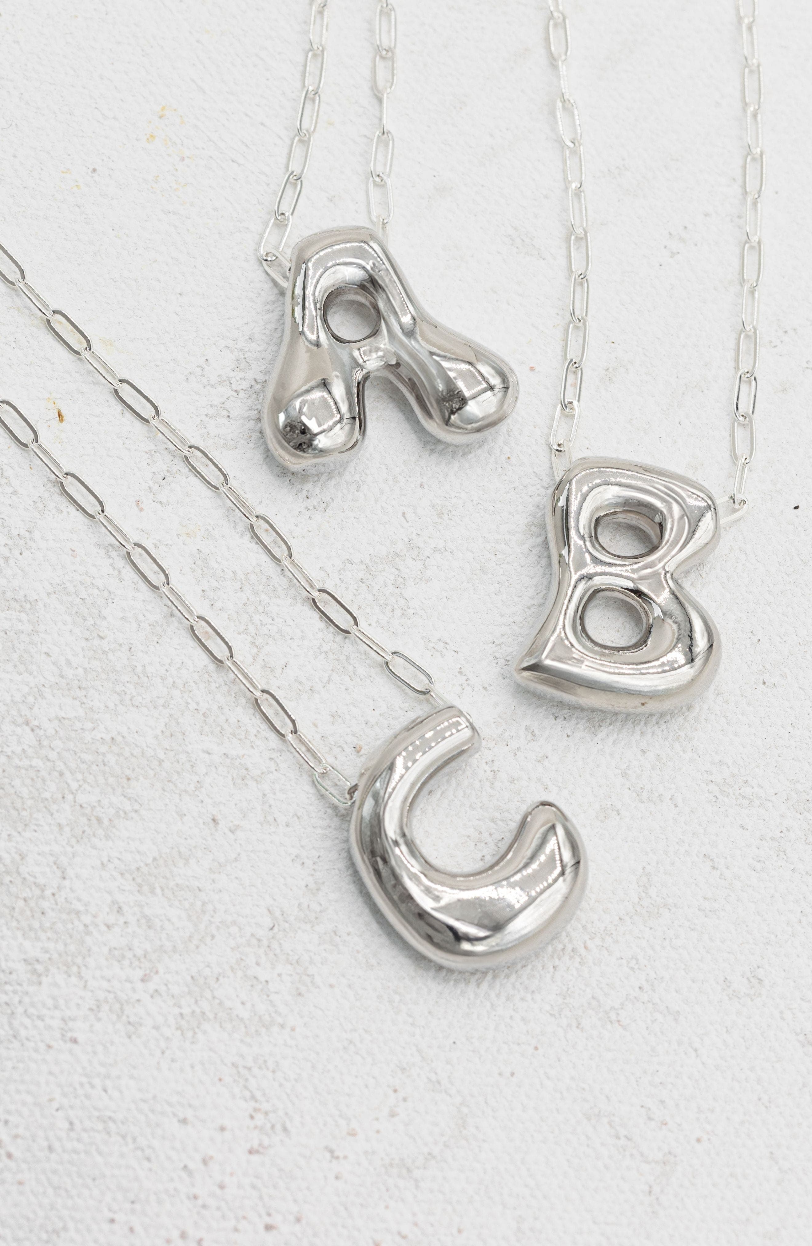 Emerson & Oliver Small Paperclip Necklace with Silver Letter Charm ...