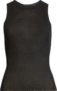 Open Edit Linen Blend Sweater Tank