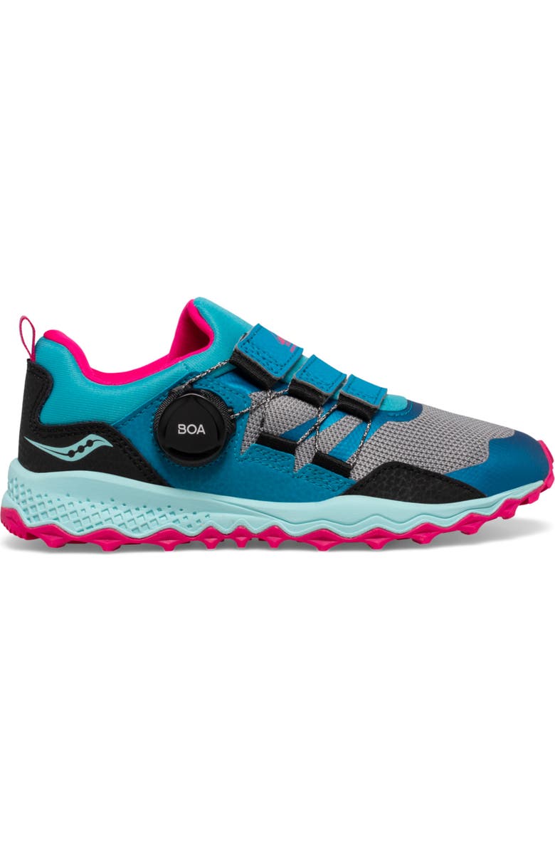 Saucony Kids' Peregrine 12 BOA<sup>®</sup> Water Repellent Trail Sneaker, Alternate, color,