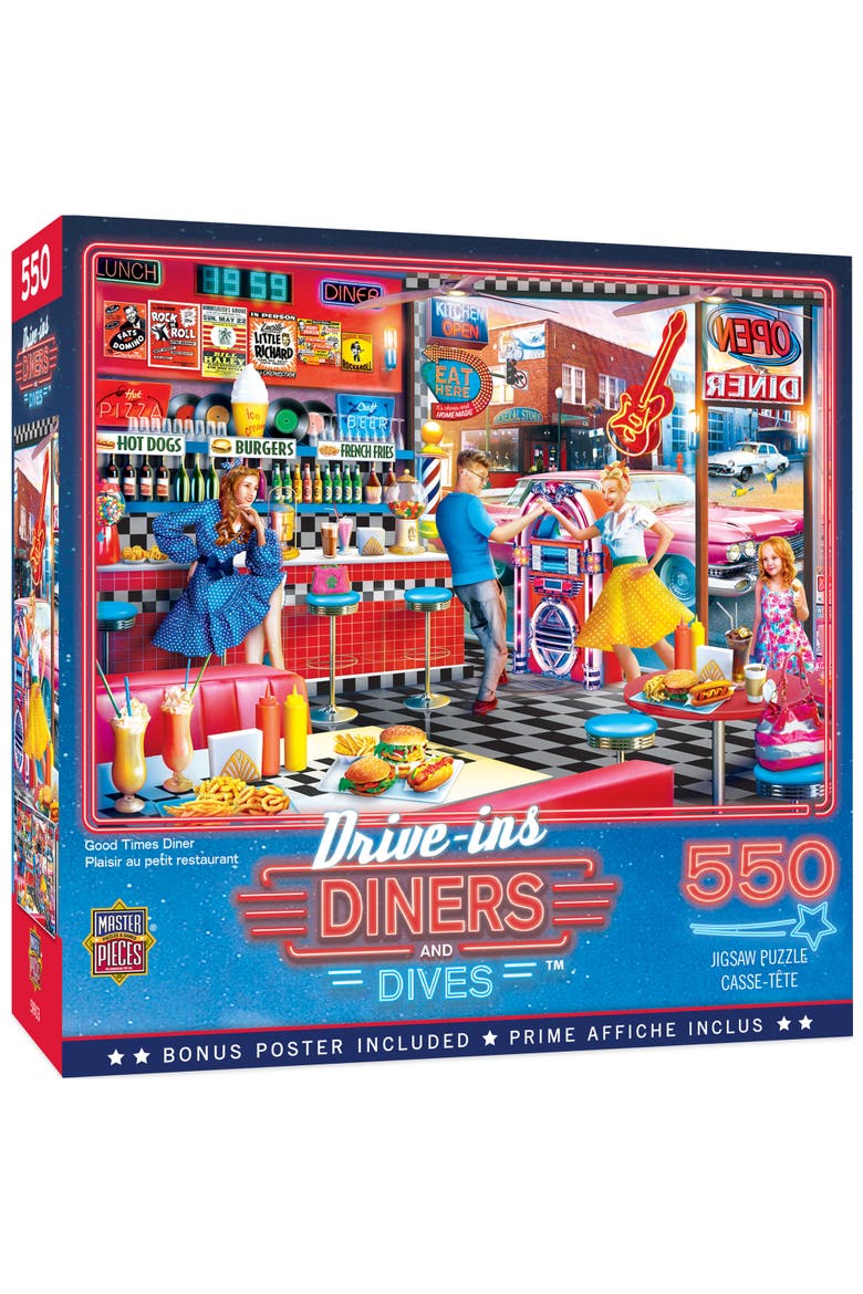 Good Times Diner 550 Piece Jigsaw Puzzle, Main, color, Multicolor