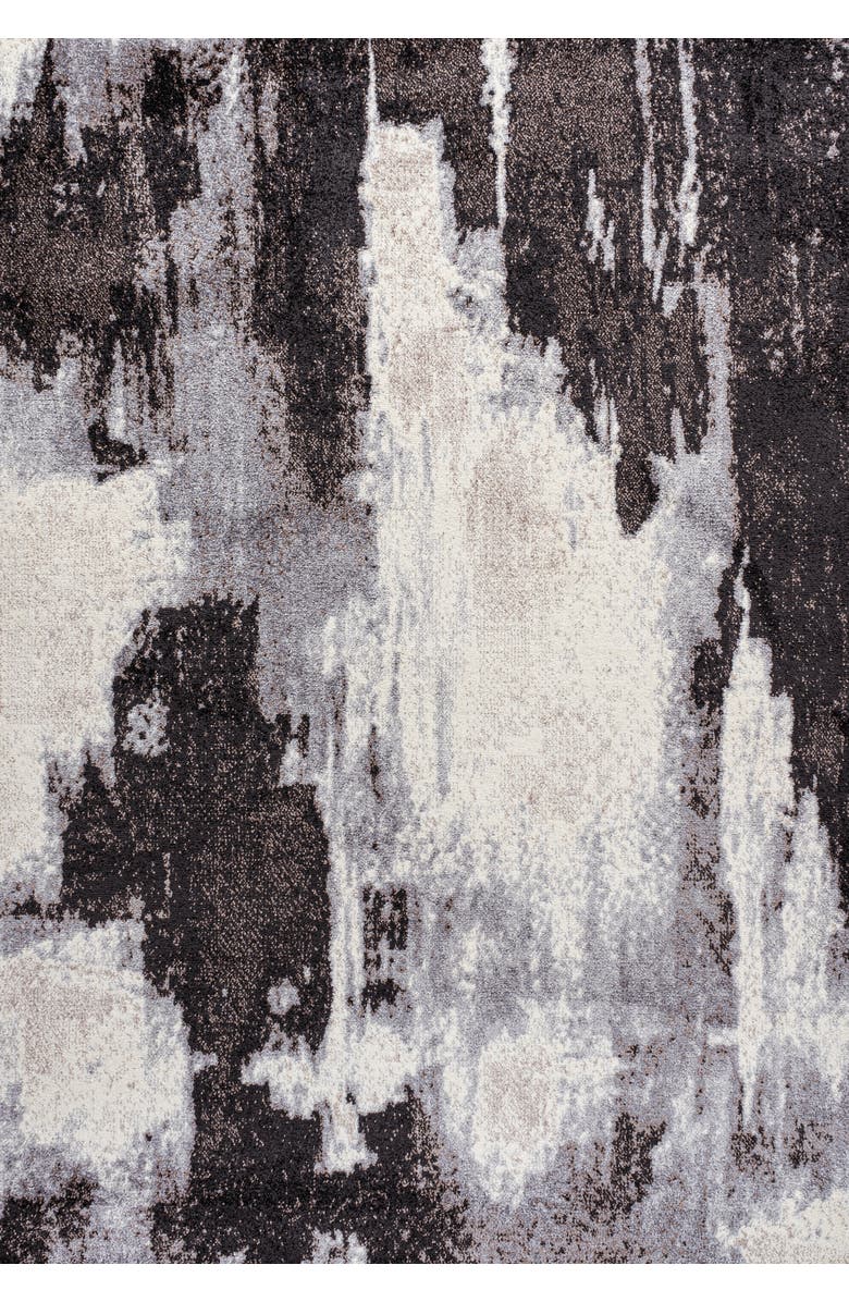 JONATHAN Y Zoe Contemporary Bohemian Abstract Marble Area Rug, Main, color, Charcoal/Cream