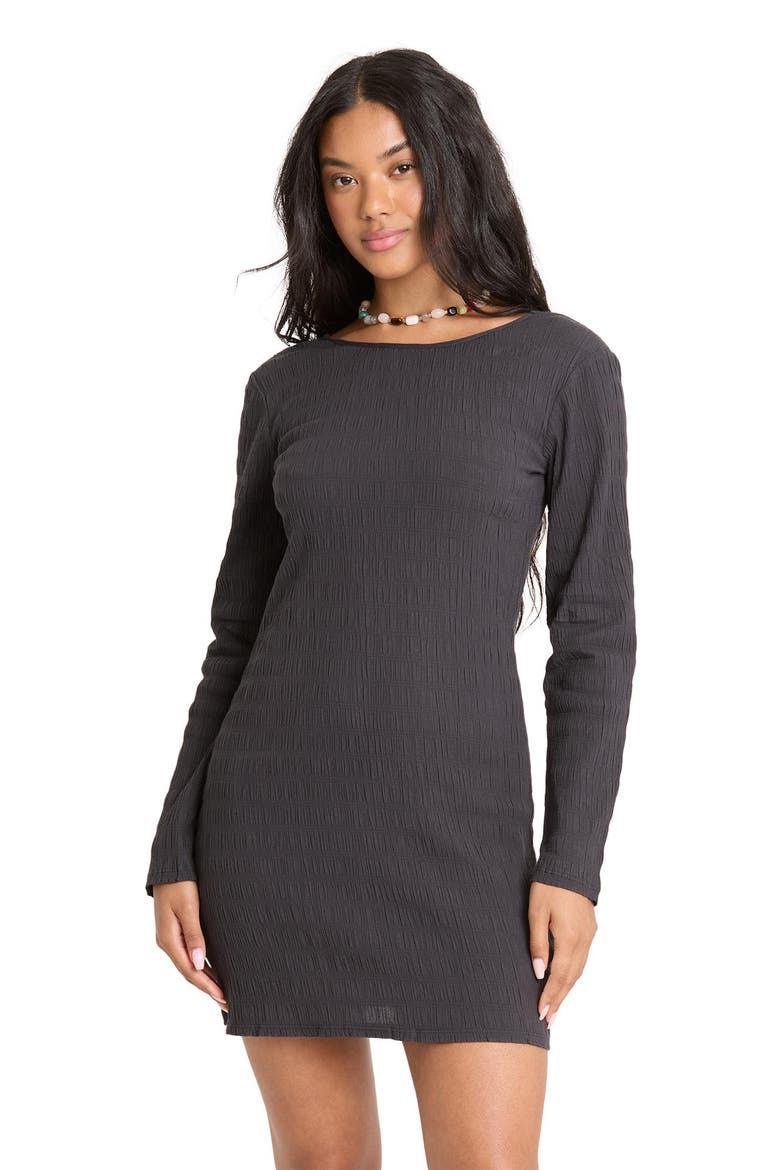 Dream Life Long Sleeve Minidress, Alternate, color, BLACK SANDS