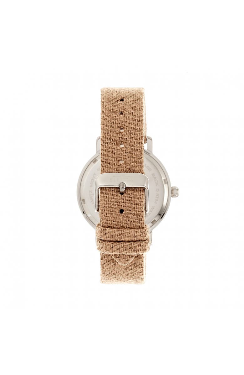 Elevon Northrop Wool-Overlaid Leather-Band Watch, Alternate, color, Tan/Black