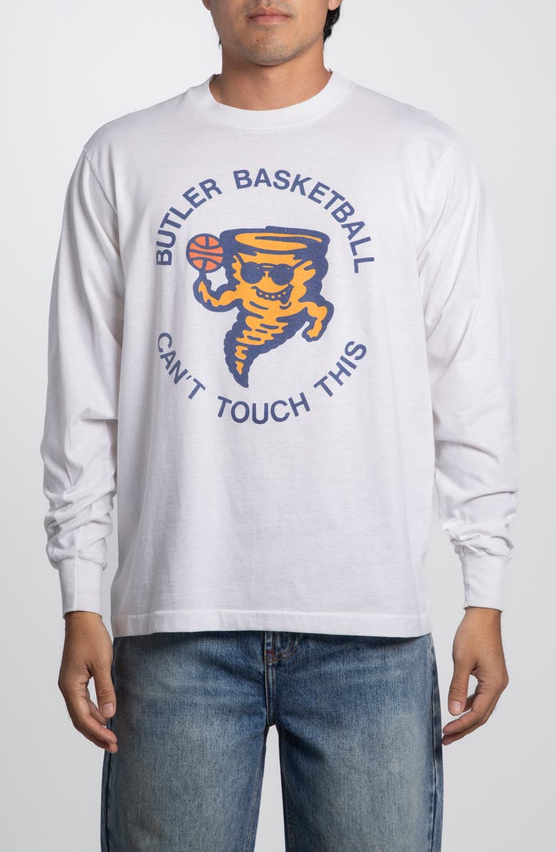 Elwood Vintage Butler Basketball Tee, Main, color, White