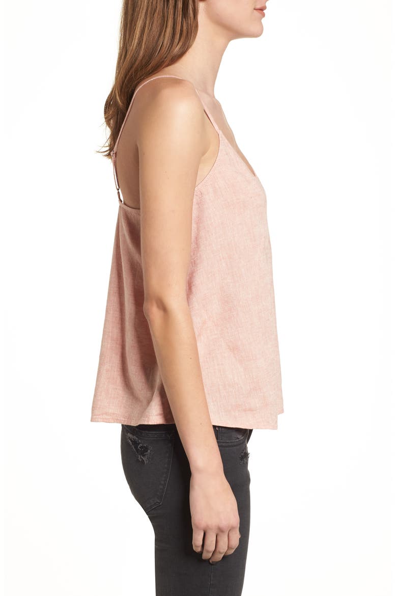 Button Front Camisole, Alternate, color, PINK DAWN CROSSDYE