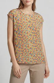 APNY Print Cap Sleeve Shell