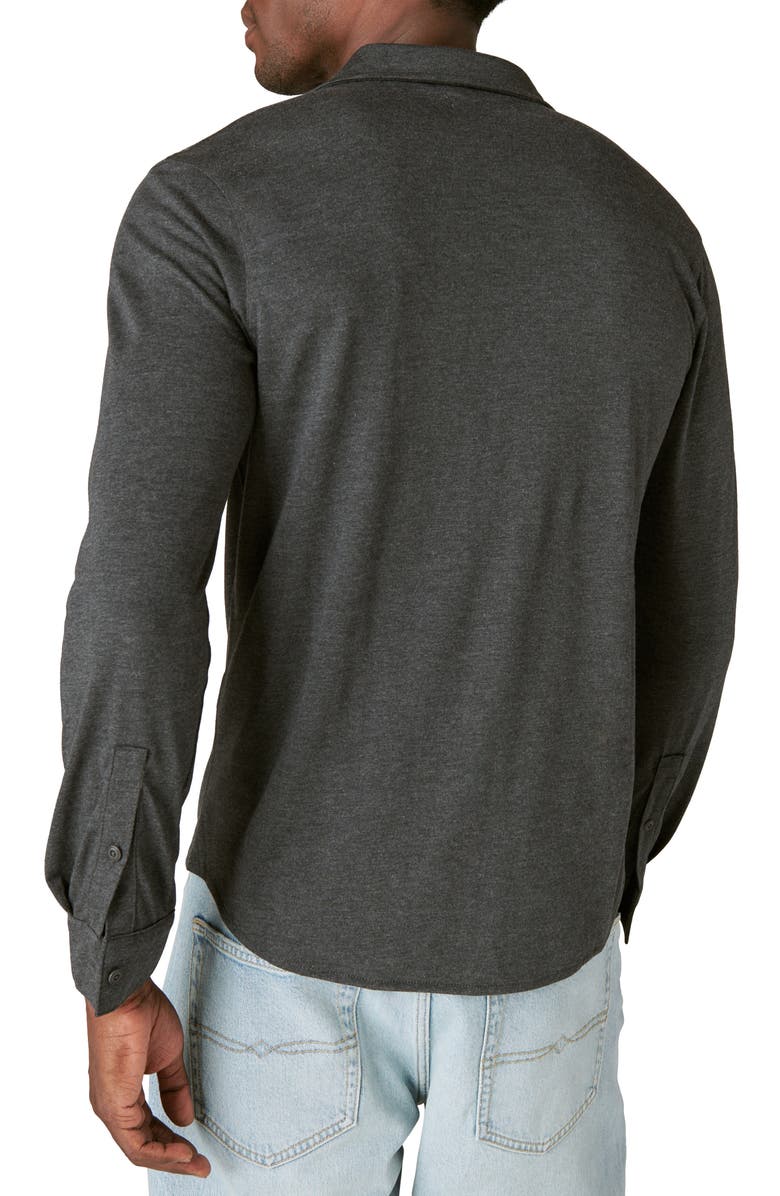 Lucky Brand Knit Button-Up Shirt, Alternate, color, 