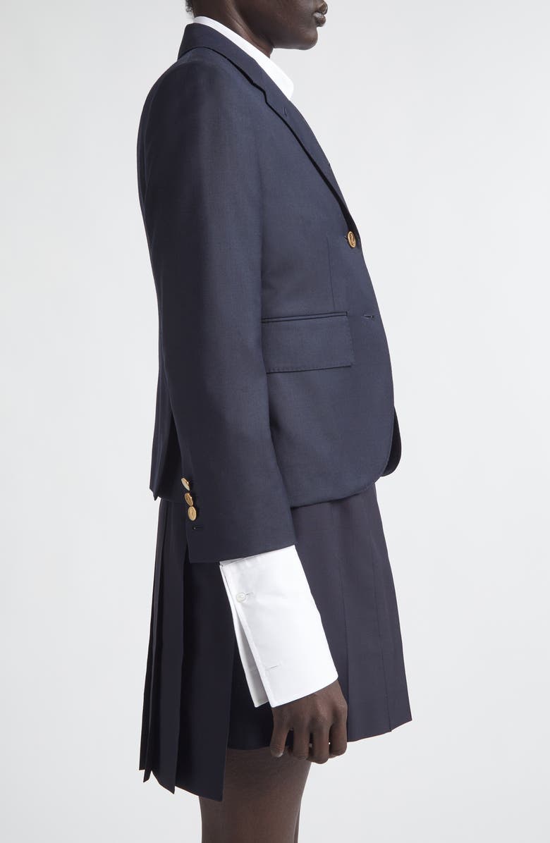 Thom Browne Women's High Armhole Wool Jacket, Alternate, color, Navy