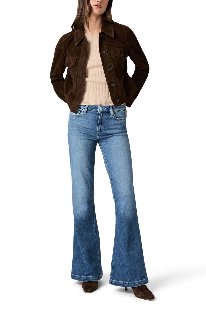 PAIGE Genevieve High Waist Bootcut Jeans, Alternate, color, Bookshelf