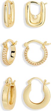 ARGENTO VIVO Mixed Hoop Earrings Set
