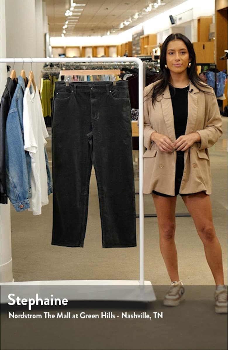 High Waist Ankle Straight Leg Corduroy Pants, sales video thumbnail