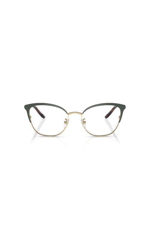 Tory Burch 53mm Square Optical Glasses In Gold