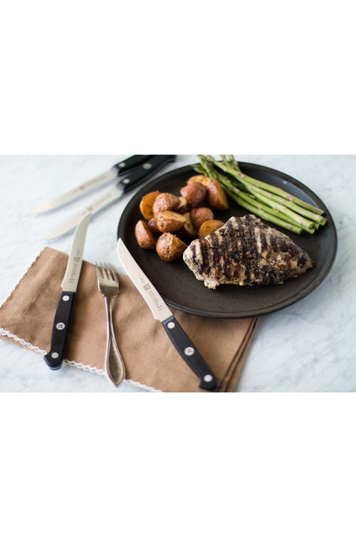 Zwilling 4-piece Gourmet Steak Knife Set In Silver