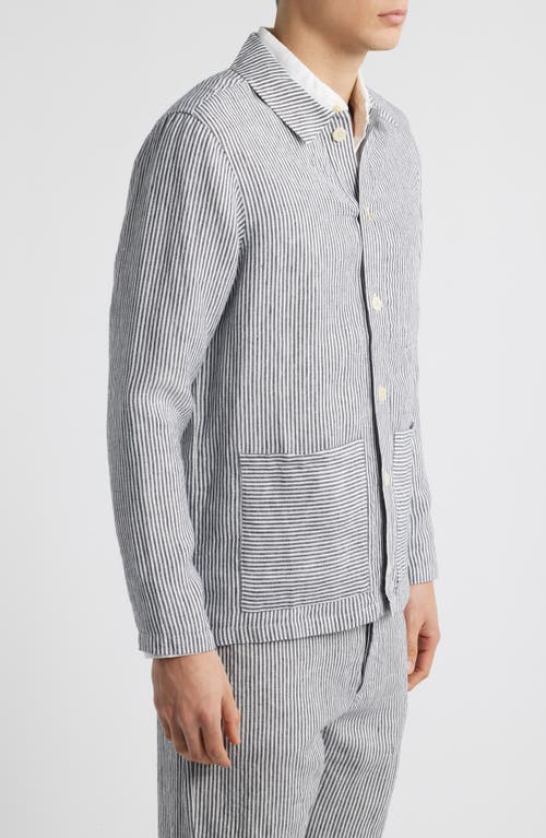 Alex Crane  Kite Linen Jacket In Lines