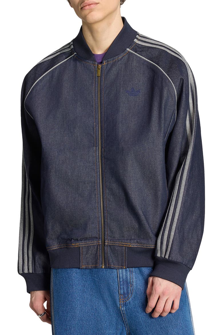 SST Denim Track Jacket, Main, color, INDIGO DENIM