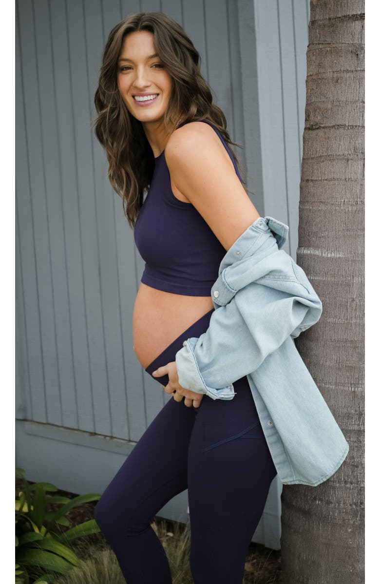 Kindred Bravely Sublime Maternity & Nursing Longline Bra Top, Alternate, color, Navy