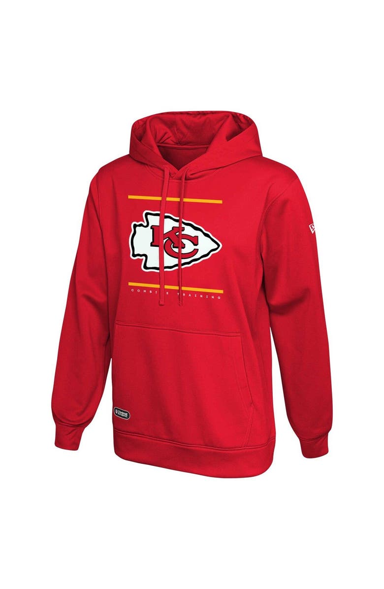 New Era Men's New Era Red Kansas City Chiefs Combine Authentic Split Defense Pullover Hoodie, Alternate, color,