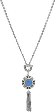 SAMUEL B. Sterling Silver & Semiprecious Stone Tassel Necklace