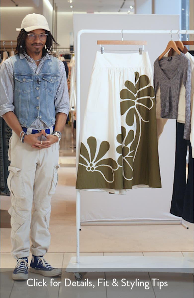 Palermo Botanical Midi Skirt, sales video thumbnail