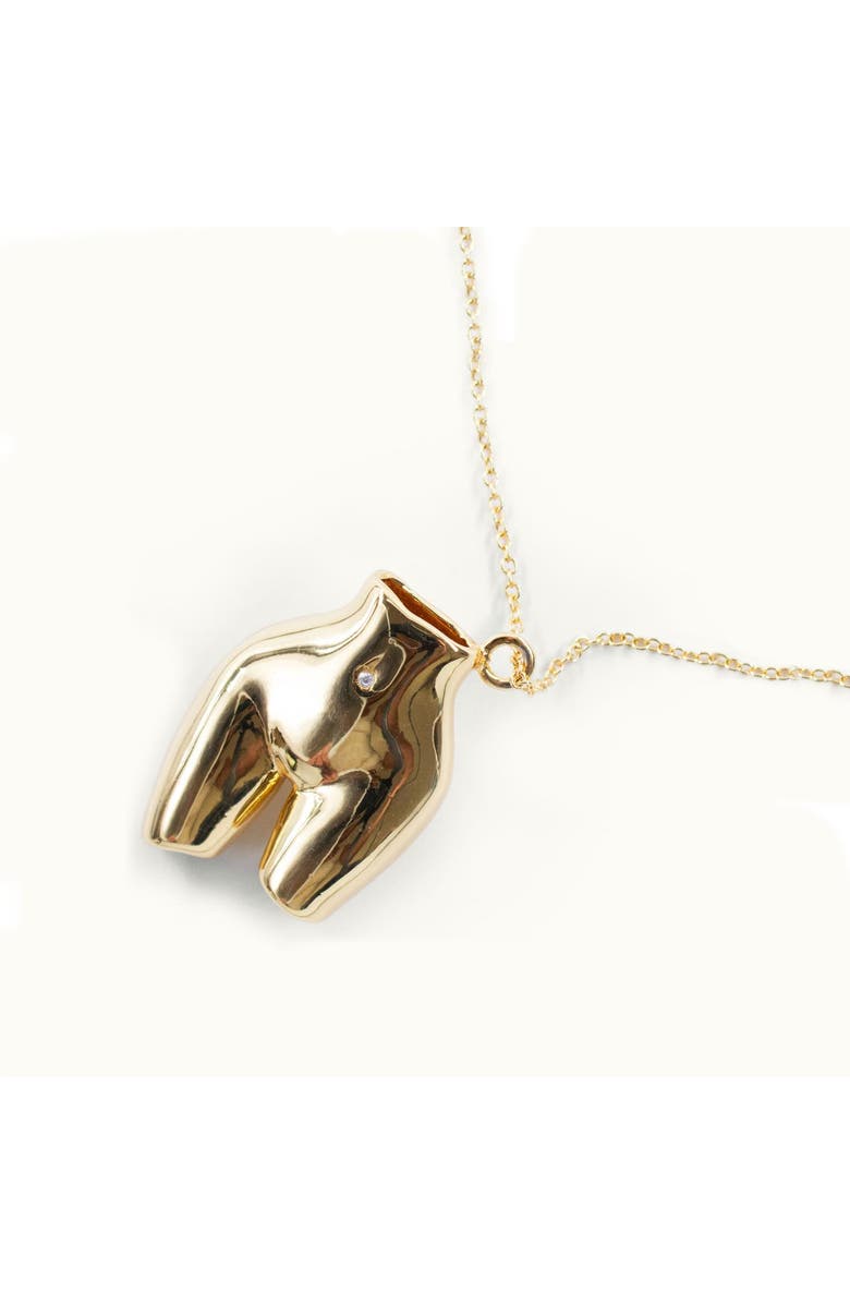 Outofoffice Female Body Pendant Necklace, Main, color, Gold