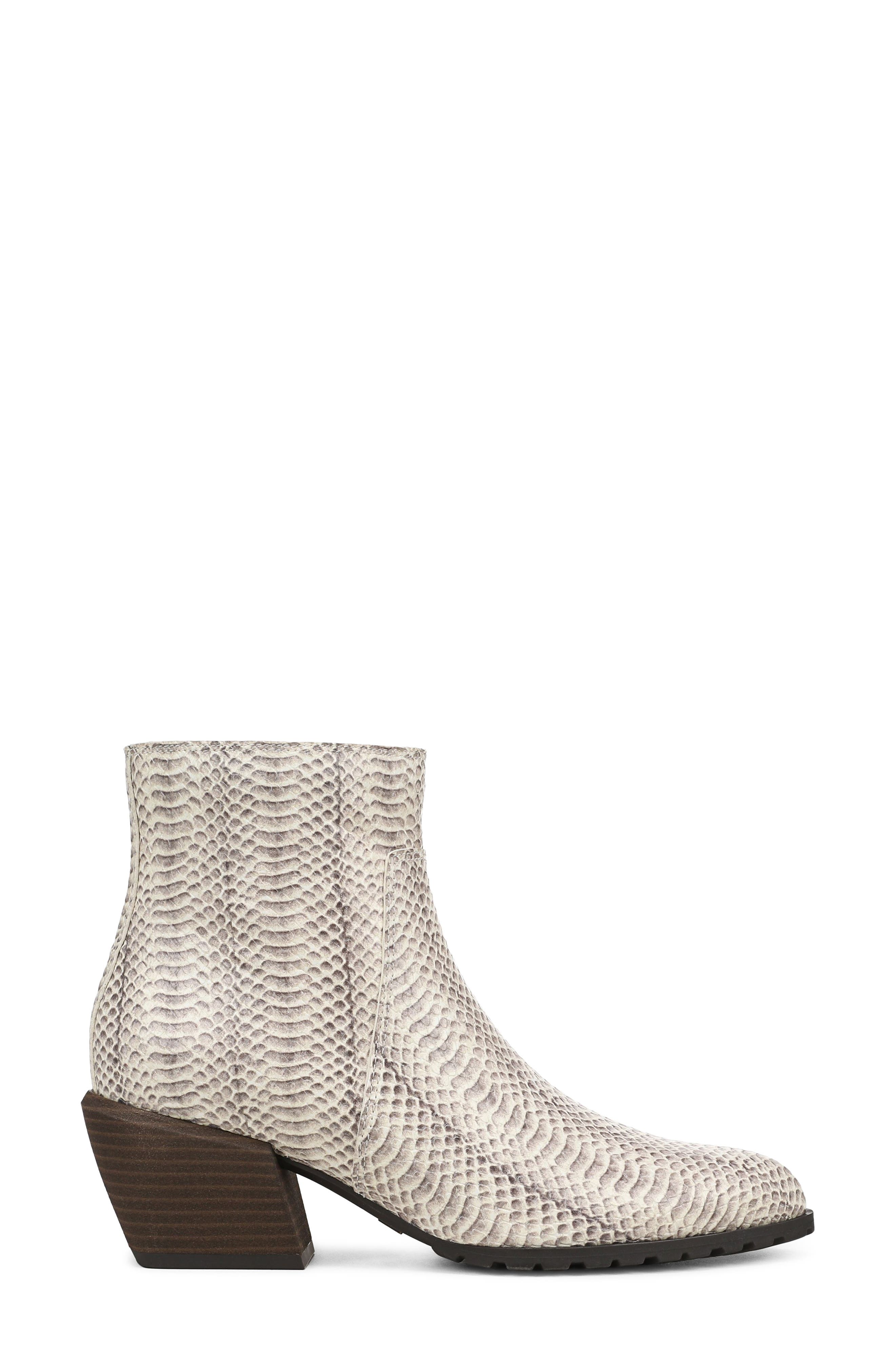Bianca Leather Bootie, Alternate, color, IVORY PYTHON EMBOSSED LEATHER