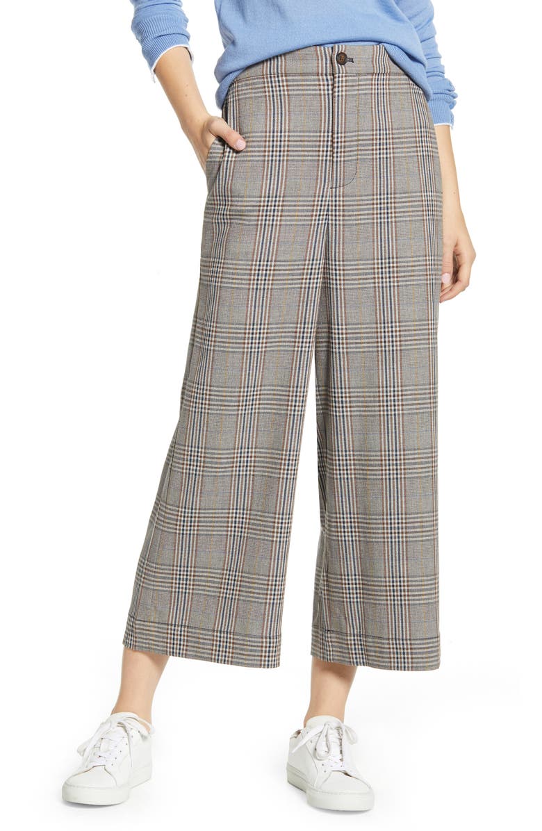 Madewell Huston Menswear Plaid Pull-On Pants, Main, color,