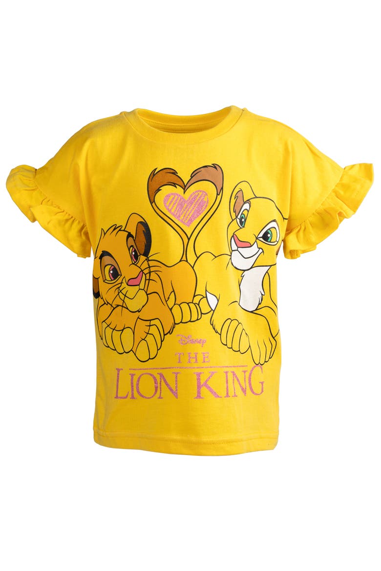 Lion King 2-Pack Short Sleeve T-Shirts, Alternate, color, Simba Nala Yellow